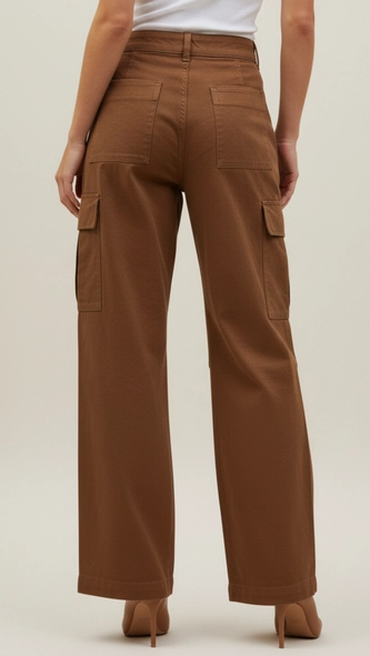 Calça Feminina Com Bolsos Cargo