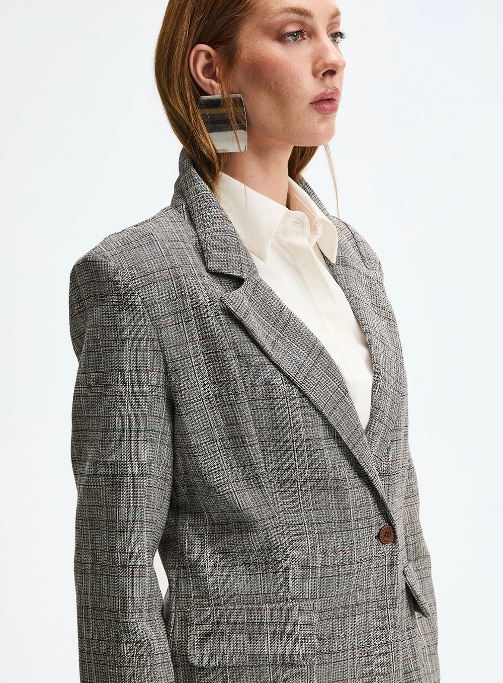 Blazer Fashion Com Linho Estampado 3