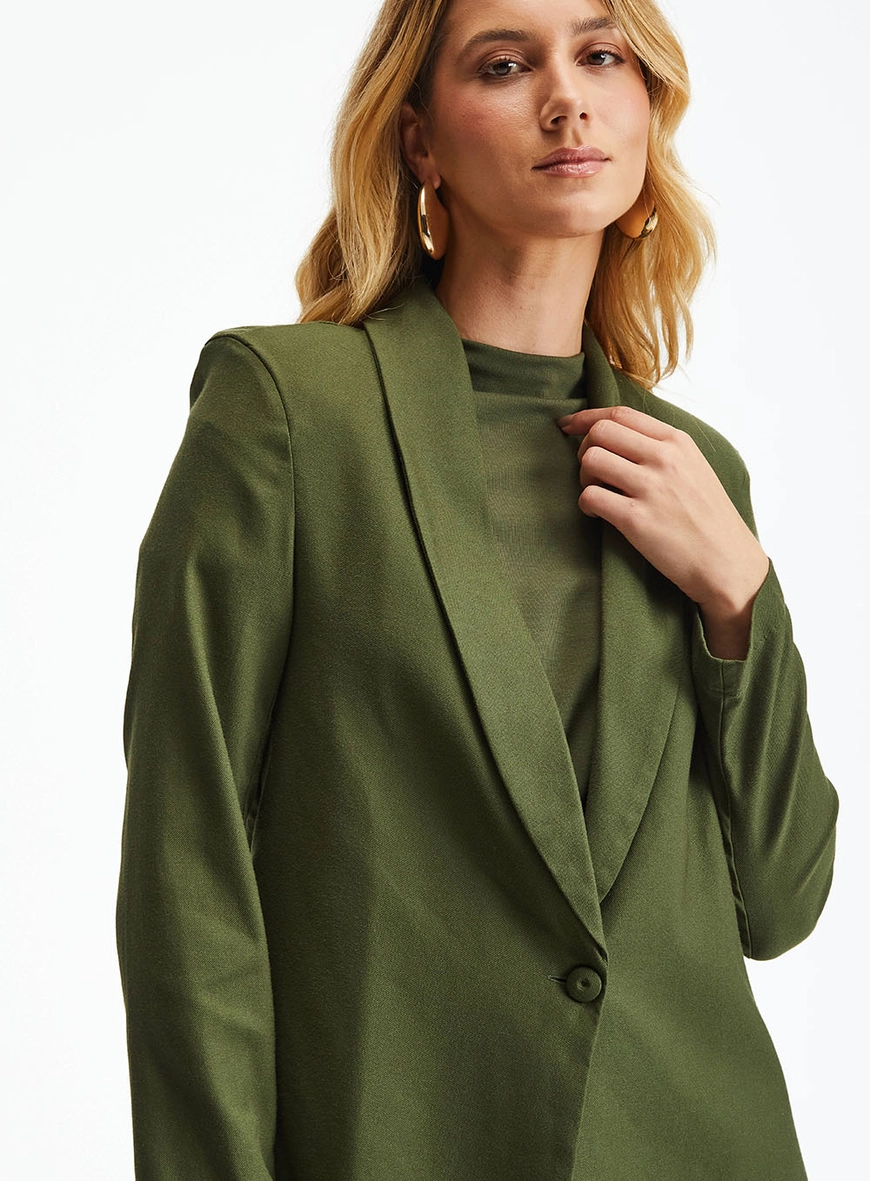 Blazer Comfort Sem Detalhes Verde 3