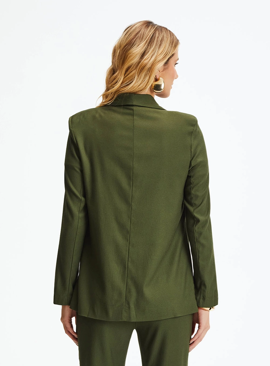 Blazer Comfort Sem Detalhes Verde 4