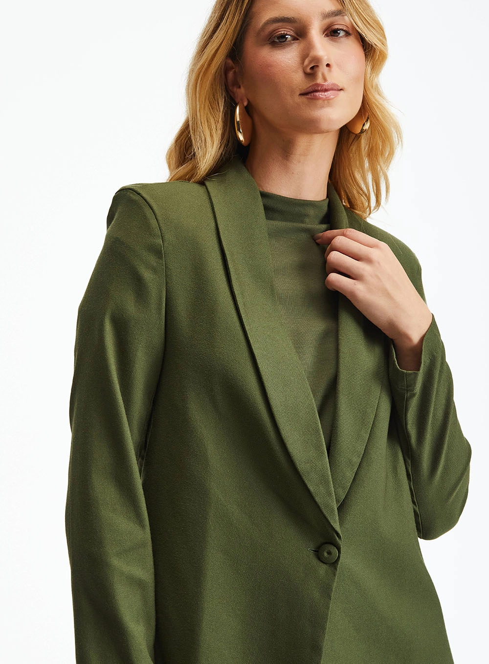 Blazer Comfort Sem Detalhes Verde 3