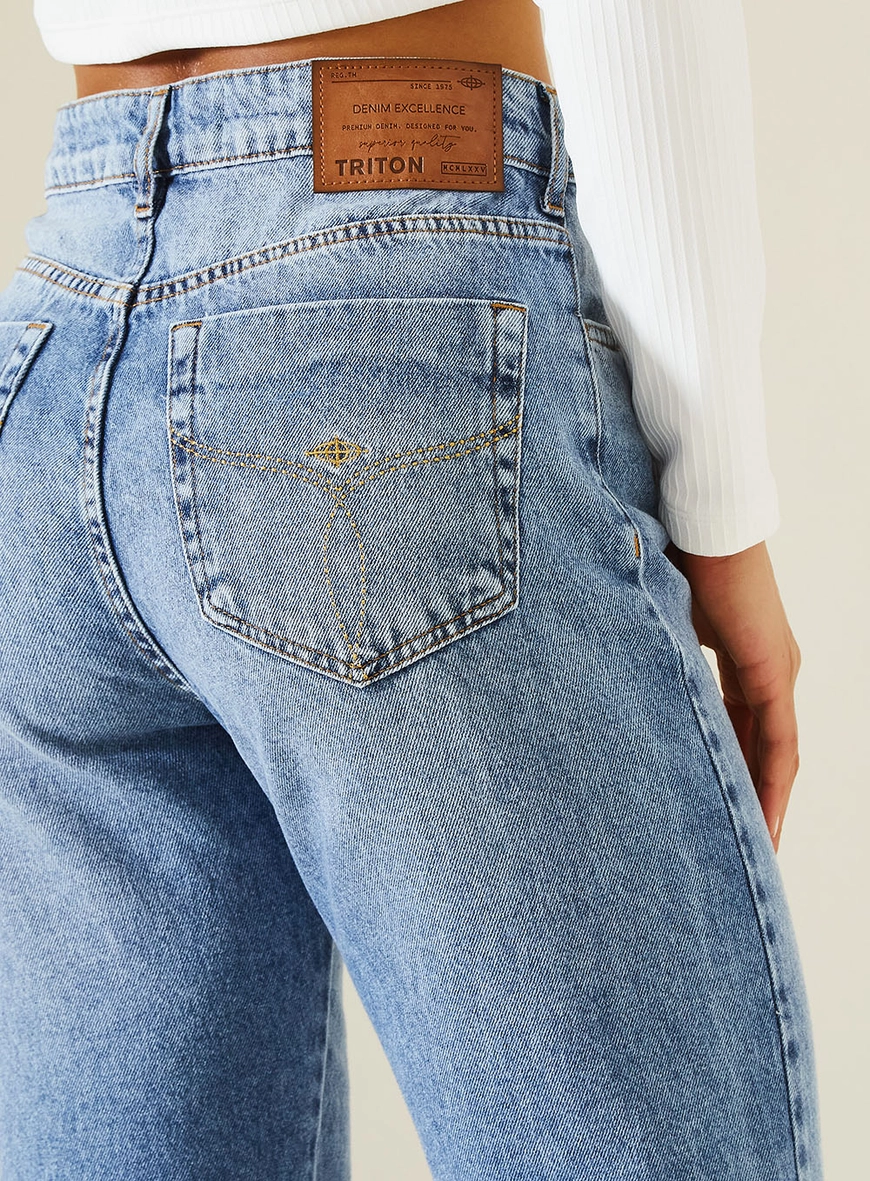 Calça Jeans Feminina Laura Com Lavagem Vintage Índigo 3