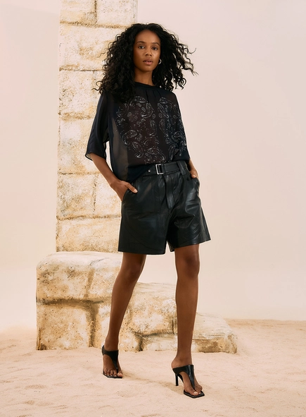 Camiseta Chiffon Transparente Paisley