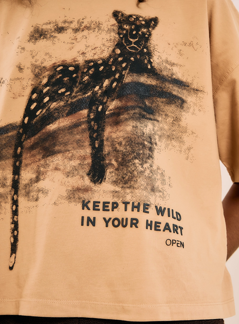 Camiseta Estampada Bege 2
