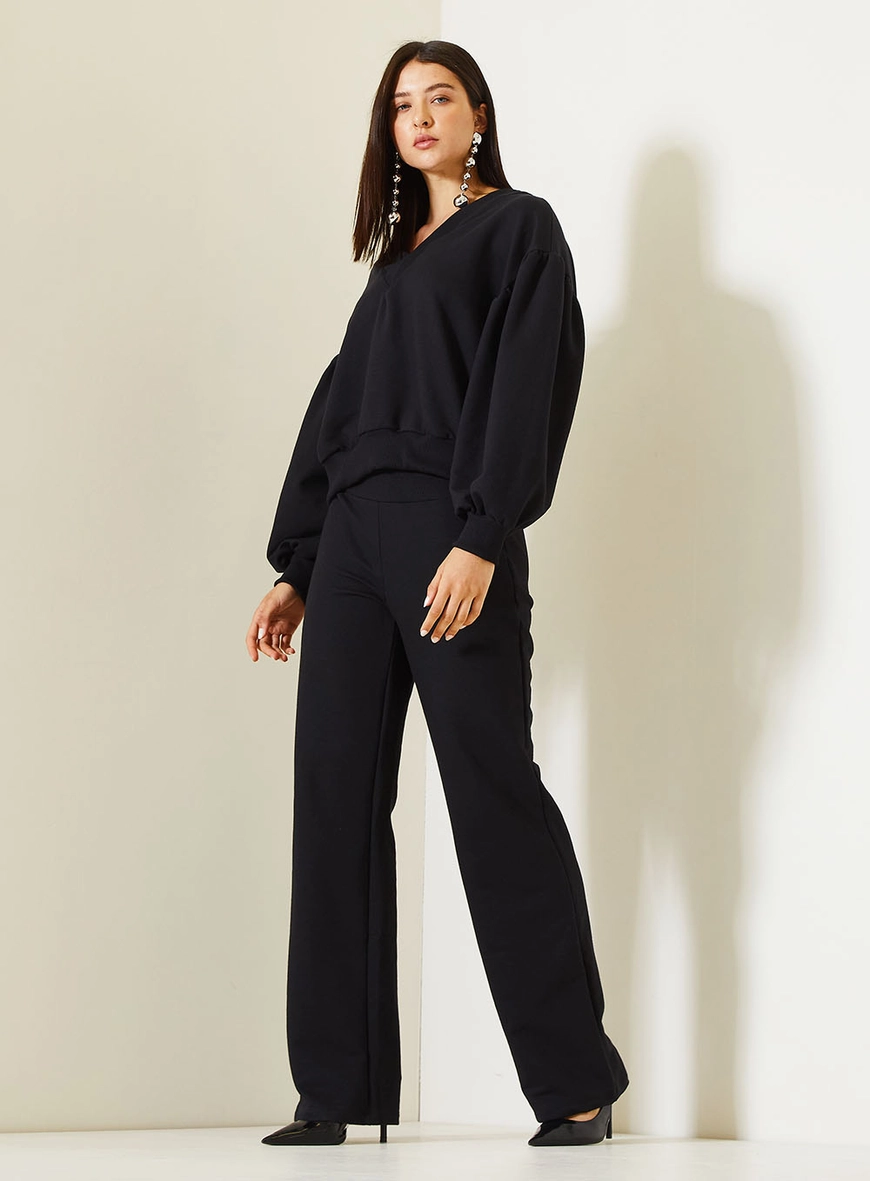 Calça Moletom Comfort Feminina Preto 1