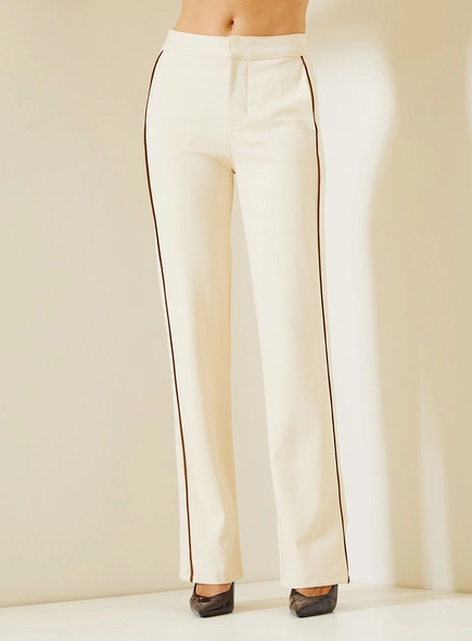 Calça Alfaiataria Feminina Linhas Contrastantes