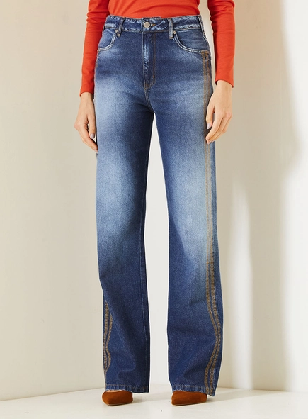 Calça Jeans Laura Feminina Com Cintura Alta