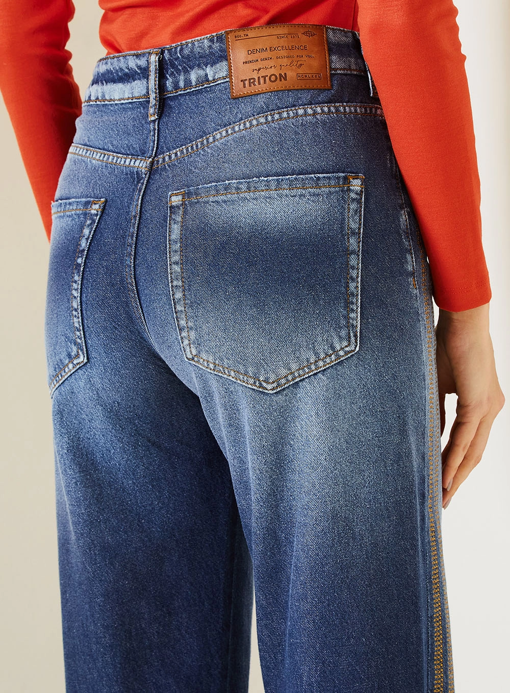 Calça Jeans Laura Feminina Com Cintura Alta Índigo 3