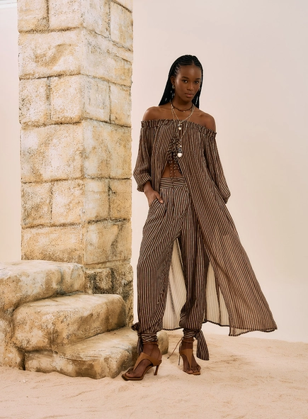 Blusa Túnica Listrada