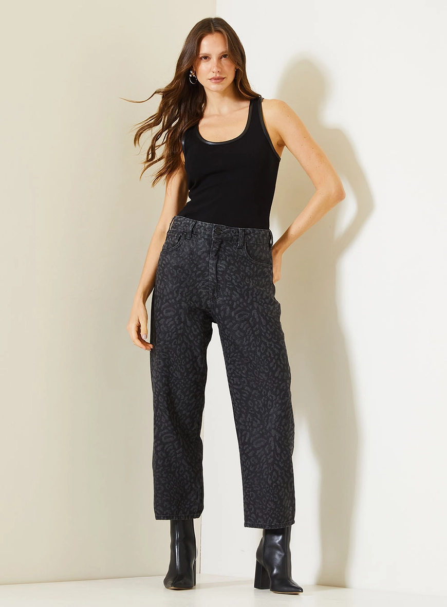 Calça Jeans Feminina New Thaila Indigo Preto 1
