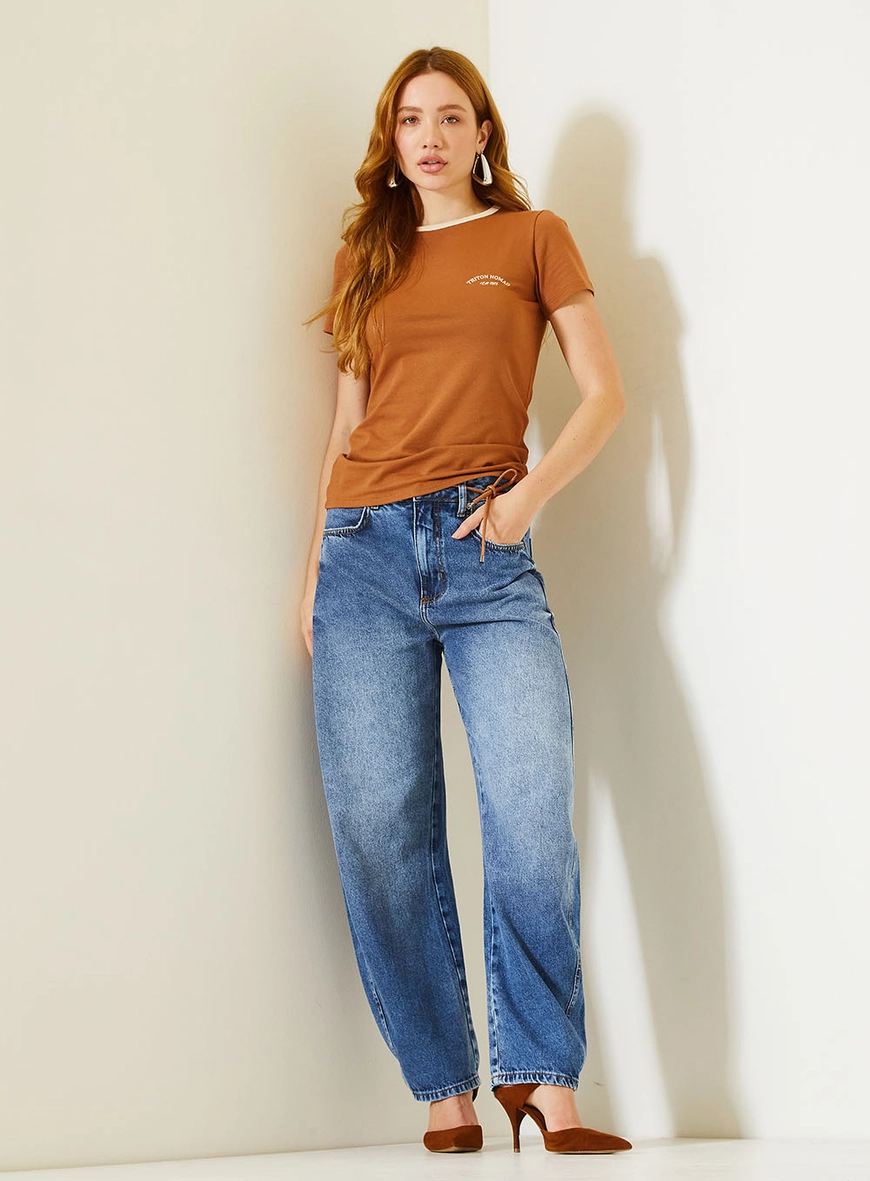 Calça Jeans Feminina Barrel Índigo 1