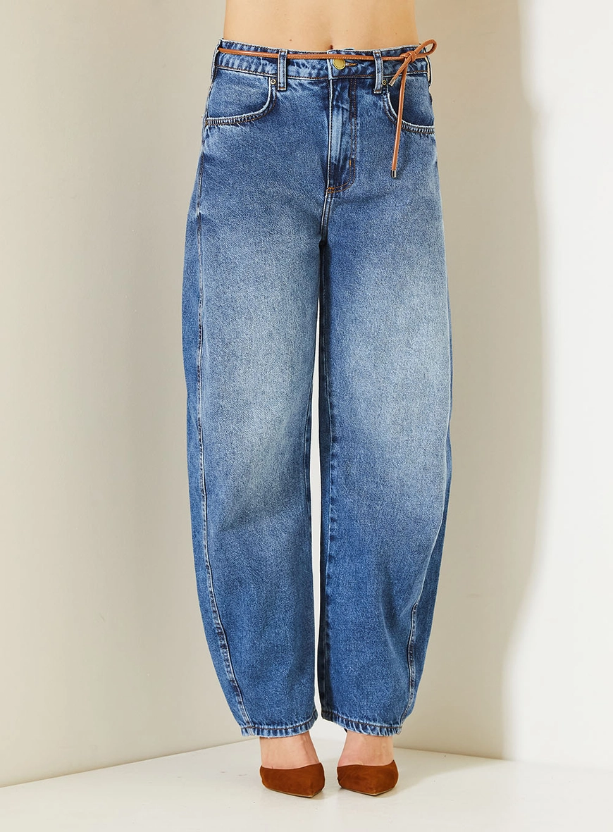 Calça Jeans Feminina Barrel Índigo 2