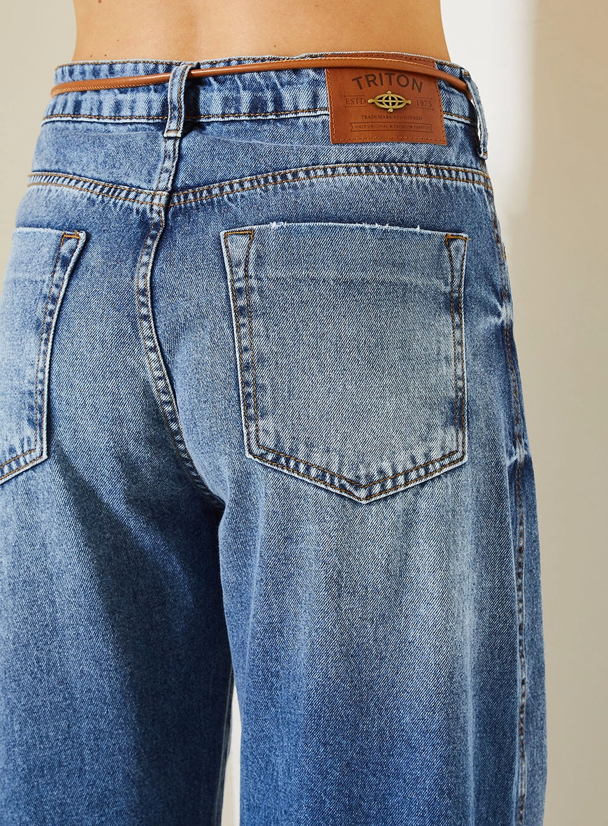 Calça Jeans Feminina Barrel Índigo 3