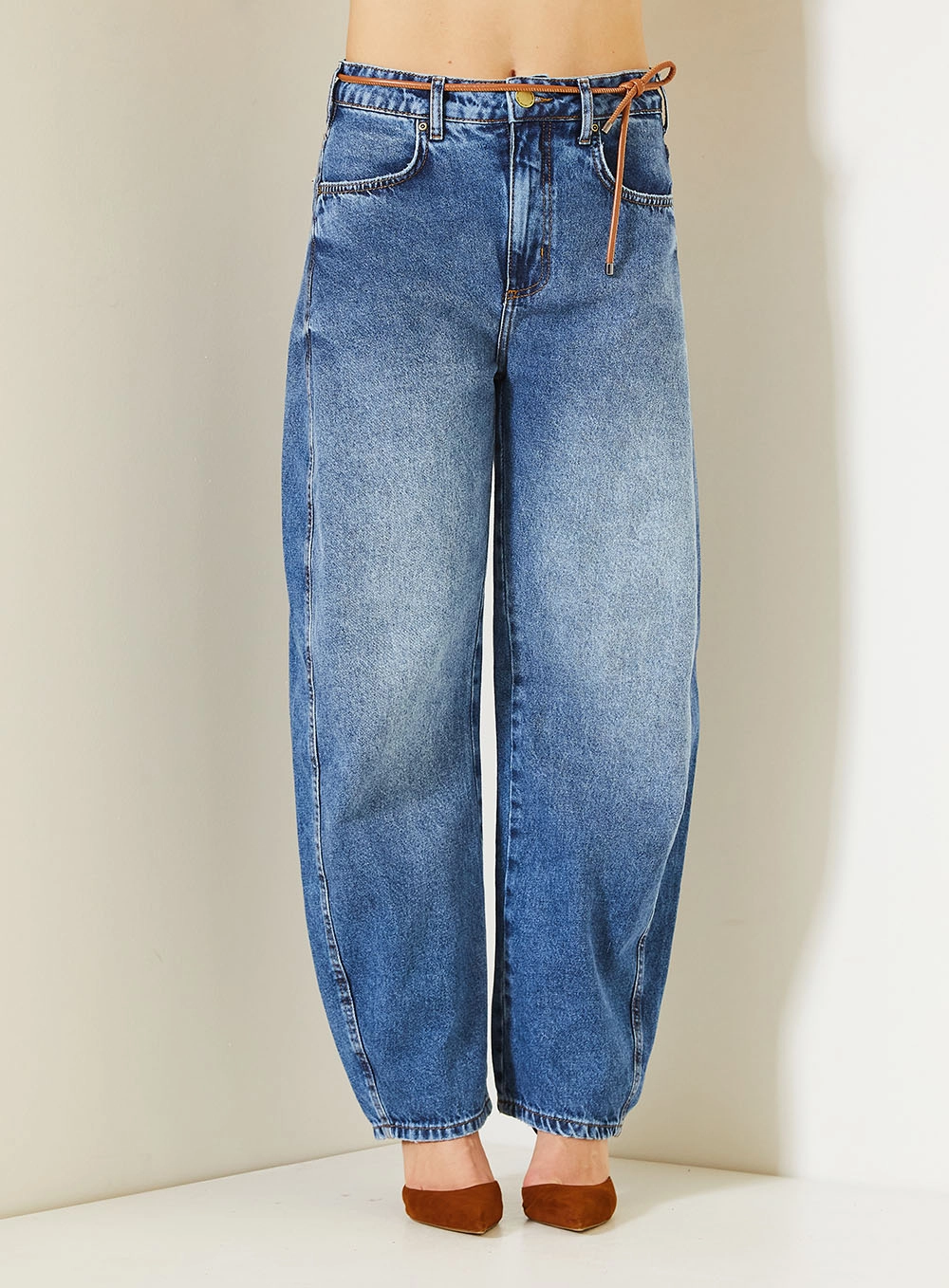 Calça Jeans Feminina Barrel Índigo 2