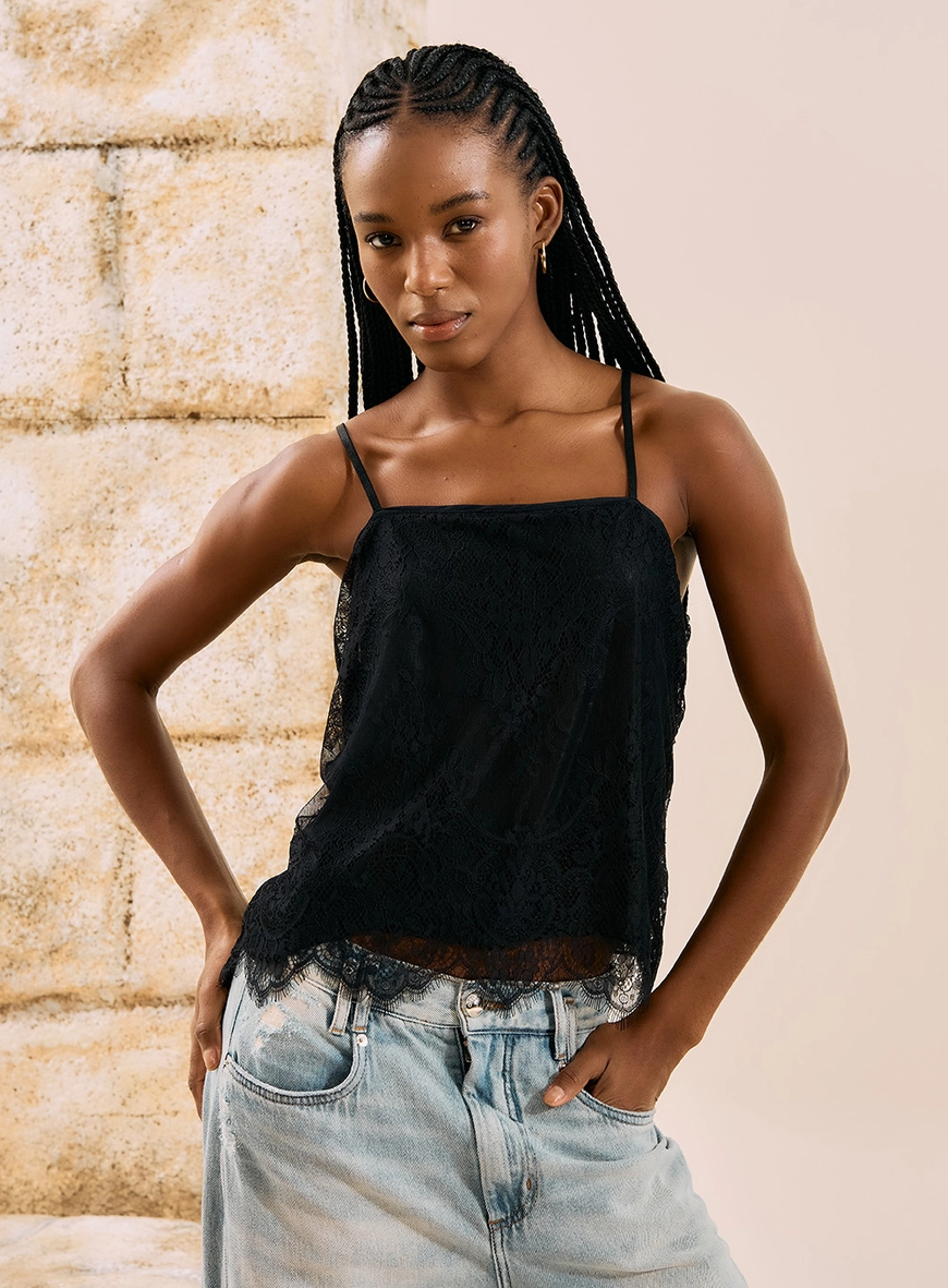 Blusa Em Renda Bohemian Preto 1