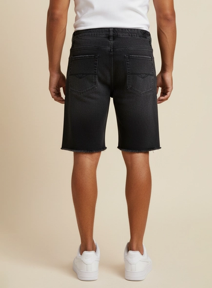 Bermuda Jeans Loose Barra A Fio