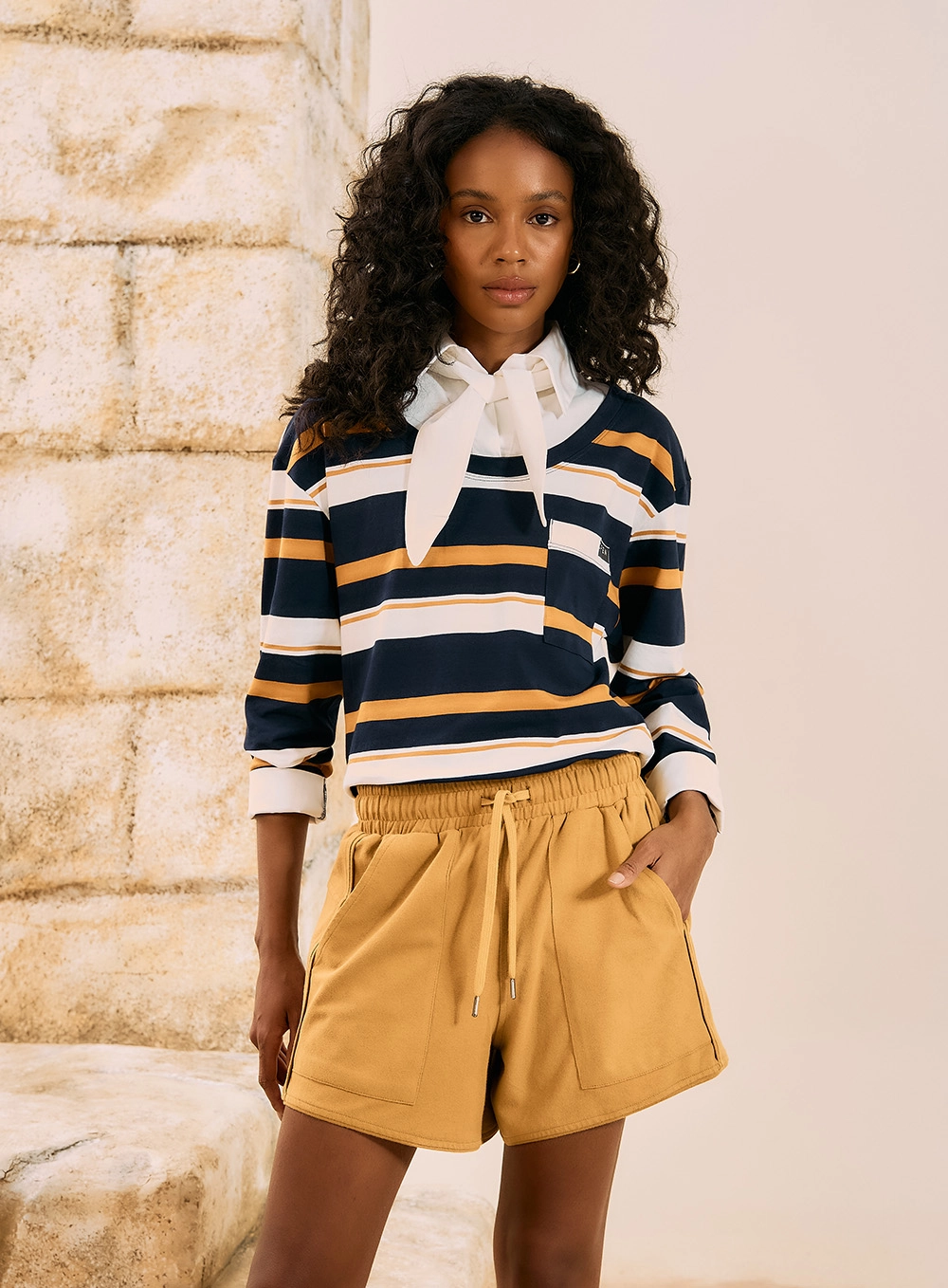 Blusa Polo Listrada Estilo Rugby Estampas 1