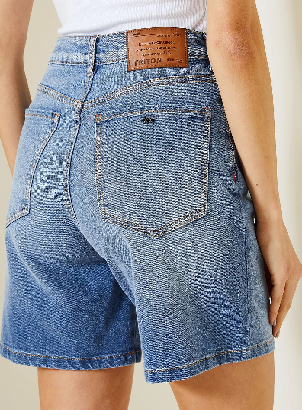 Bermuda Jeans Feminina Anne Índigo 3