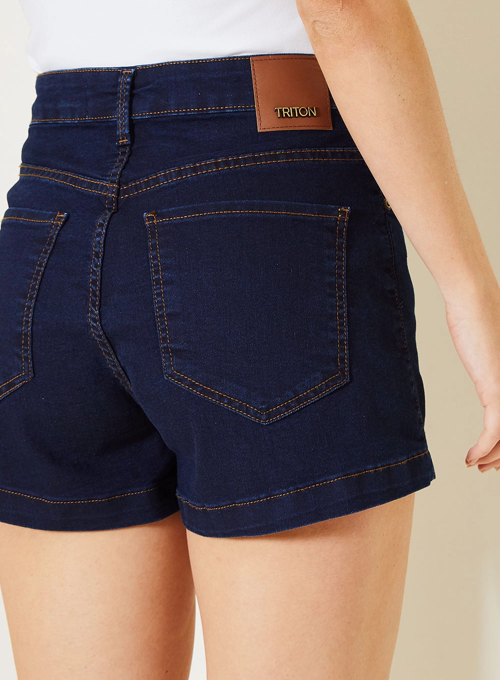 Short Jeans Karen De Cintura Alta Índigo 3