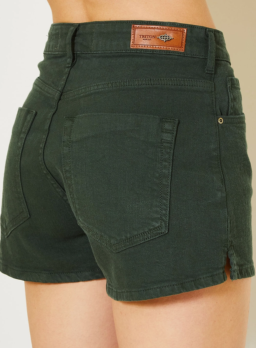 Short Médio Maite Com Aberturas Laterais Verde 4