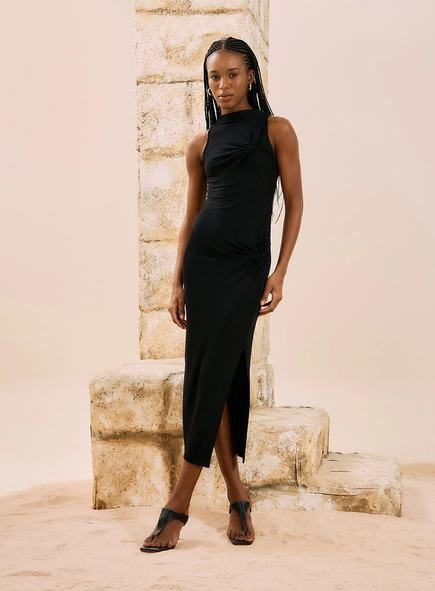 Vestido Midi Canelado
