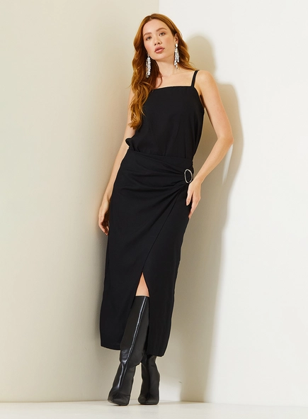 Saia Comfort Midi Com Argola E Fenda