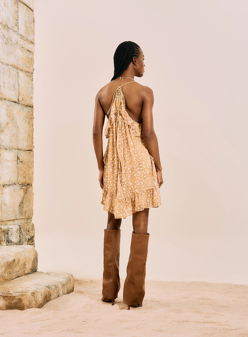 Vestido Curto Animal Print Com Babados Estampas 3