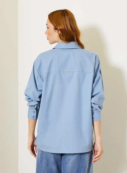 Camisa Feminina Over De Manga Longa