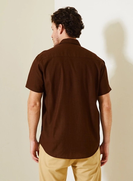 Camisa Resort Masculina Com Mangas Curtas