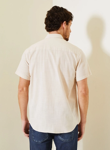 Camisa Masculina Resort Com Manga Curta