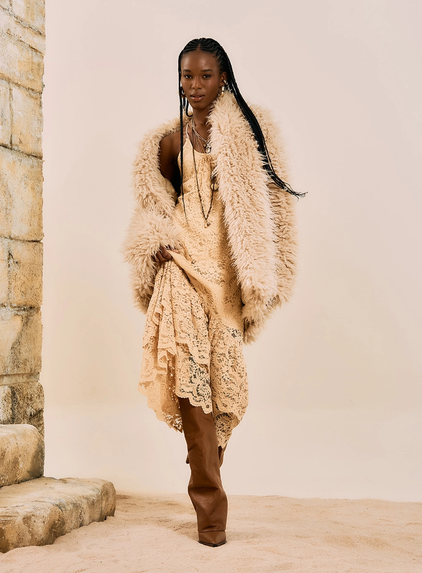 Casaco Teddy Oversized Bege 1