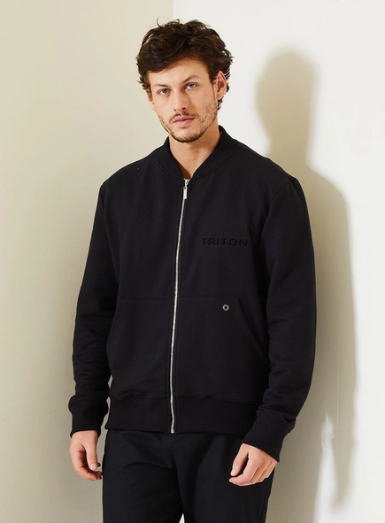 Jaqueta Bomber Masculina Com Zíper Metálico