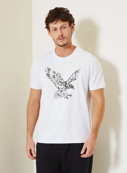 Camiseta Masculina New Com Estampa Frontal