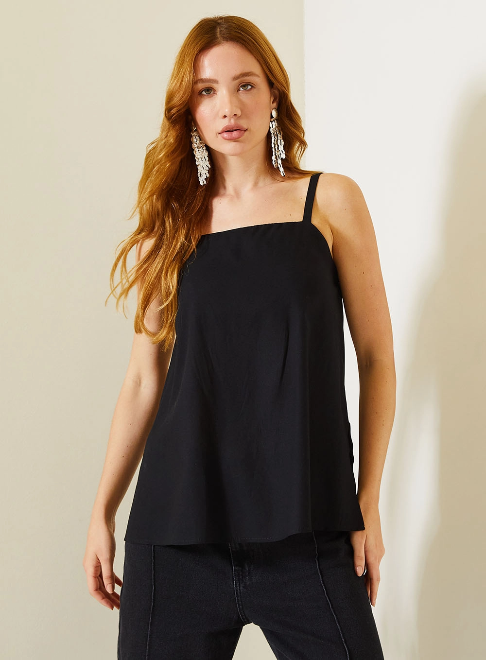 Blusa Solta Alongada Preto 1