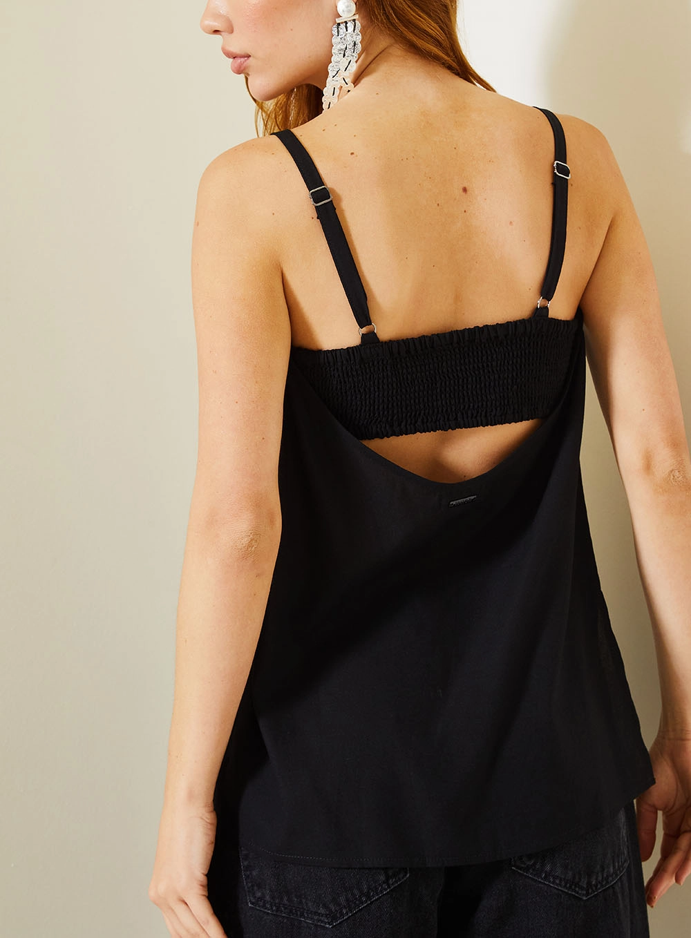 Blusa Solta Alongada Preto 2