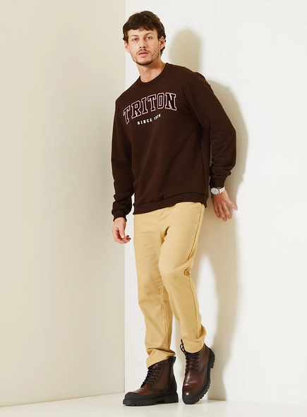 Blusão Masculino Com Estampa College Frontal