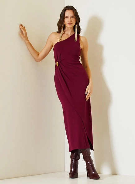 Vestido Midi Comfort Com Alça Única