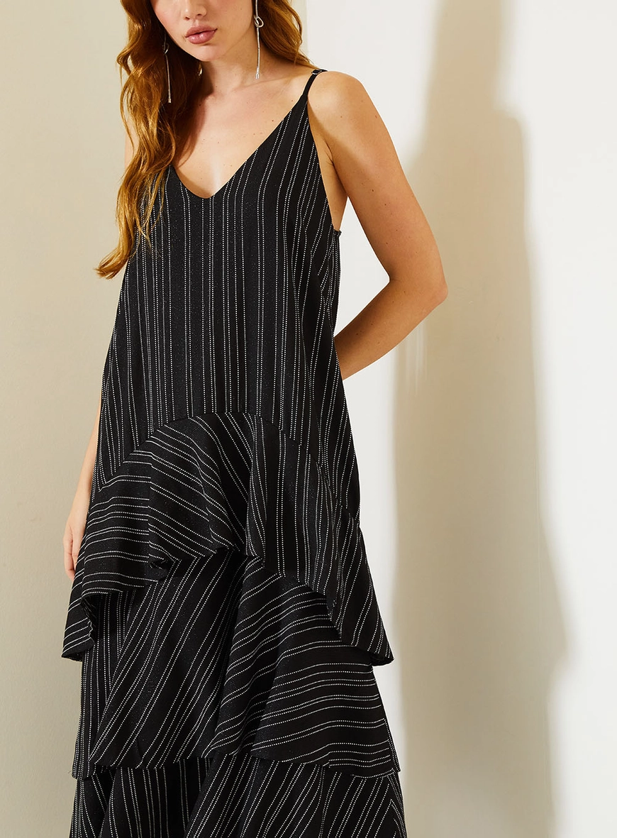 Vestido Midi Comfort Estampado Com Camadas Estampados 3