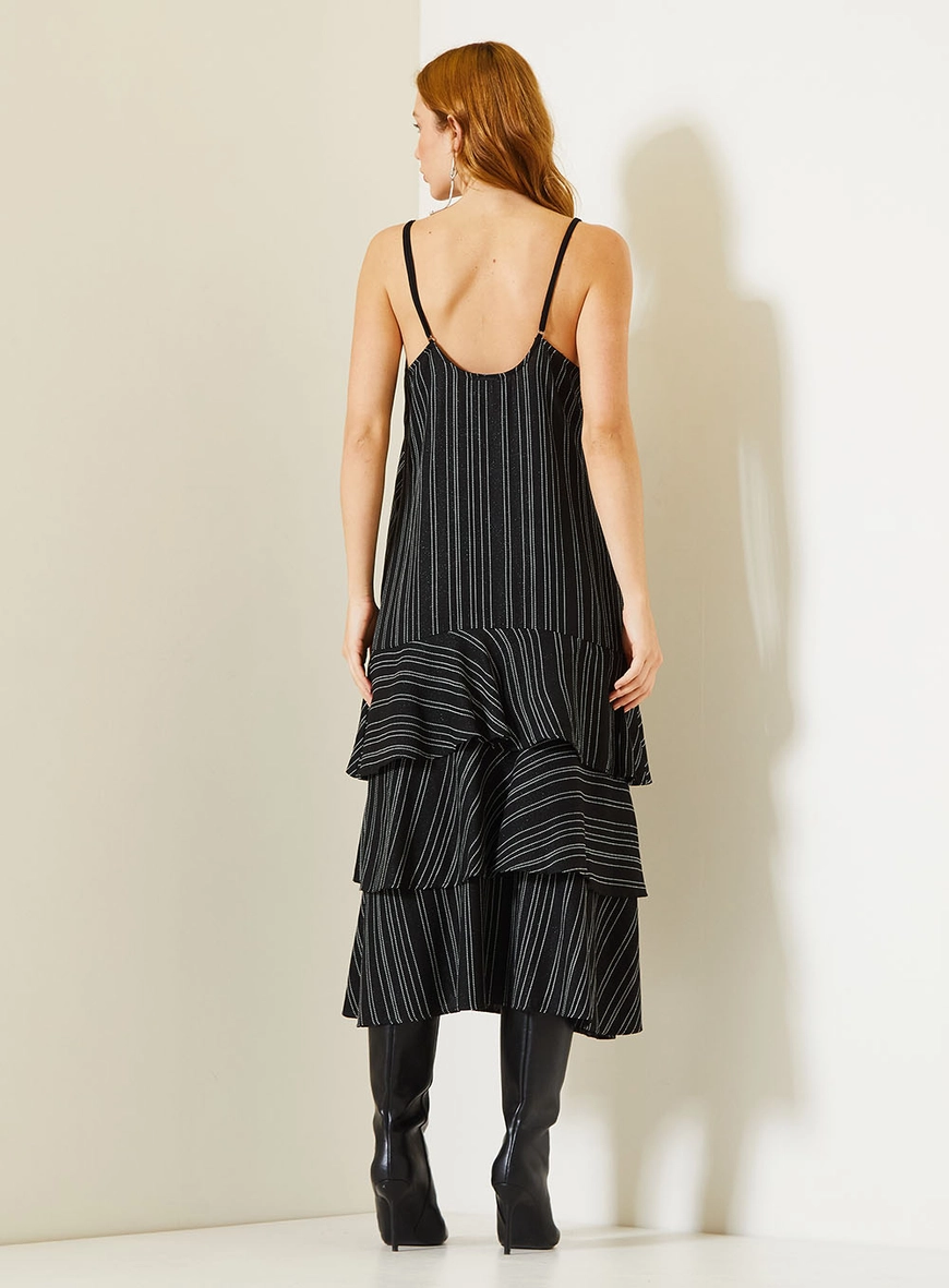 Vestido Midi Comfort Estampado Com Camadas Estampados 4
