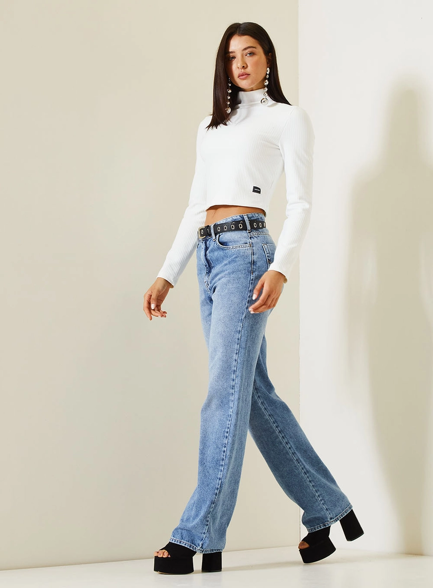 Top Slim Canelado Com Gola Alta Off Shell 3