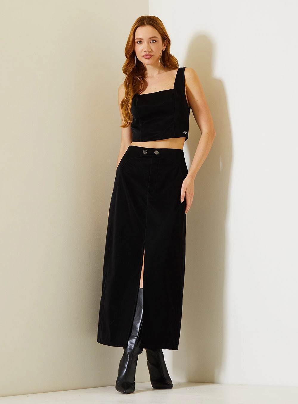 Top Comfort Em Pu Com Alças Largas Preto 1