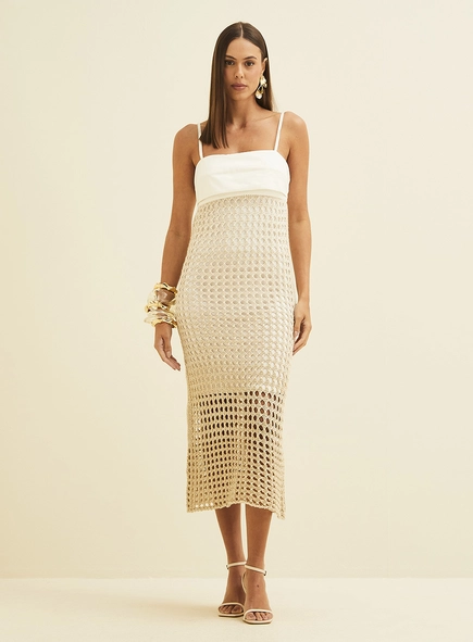 Vestido Midi Ajustado Texturizado