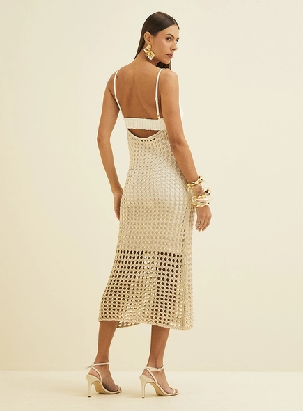 Vestido Midi Ajustado Texturizado