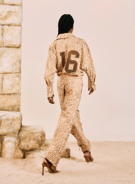 Calça Alfaiataria Wide Leg Animal Print
