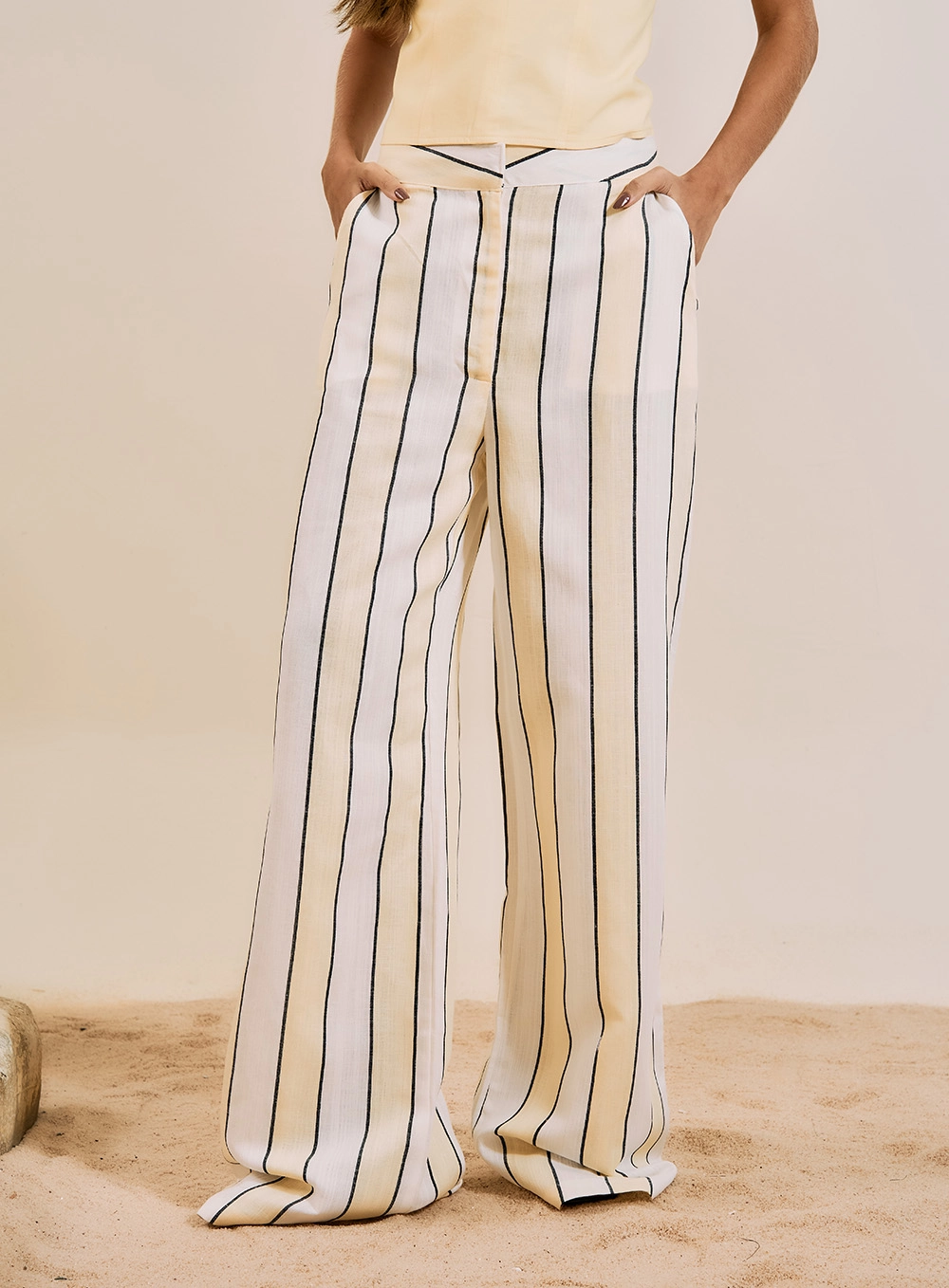 Calça Pantalona Listrada Estampados 2