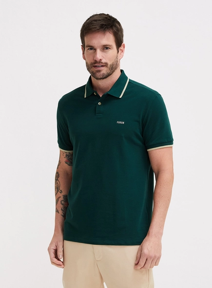 Polo Masculina Muscle Com Detalhes