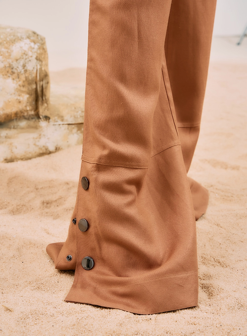 Calça Pantalona Alfaiataria Marrom 3