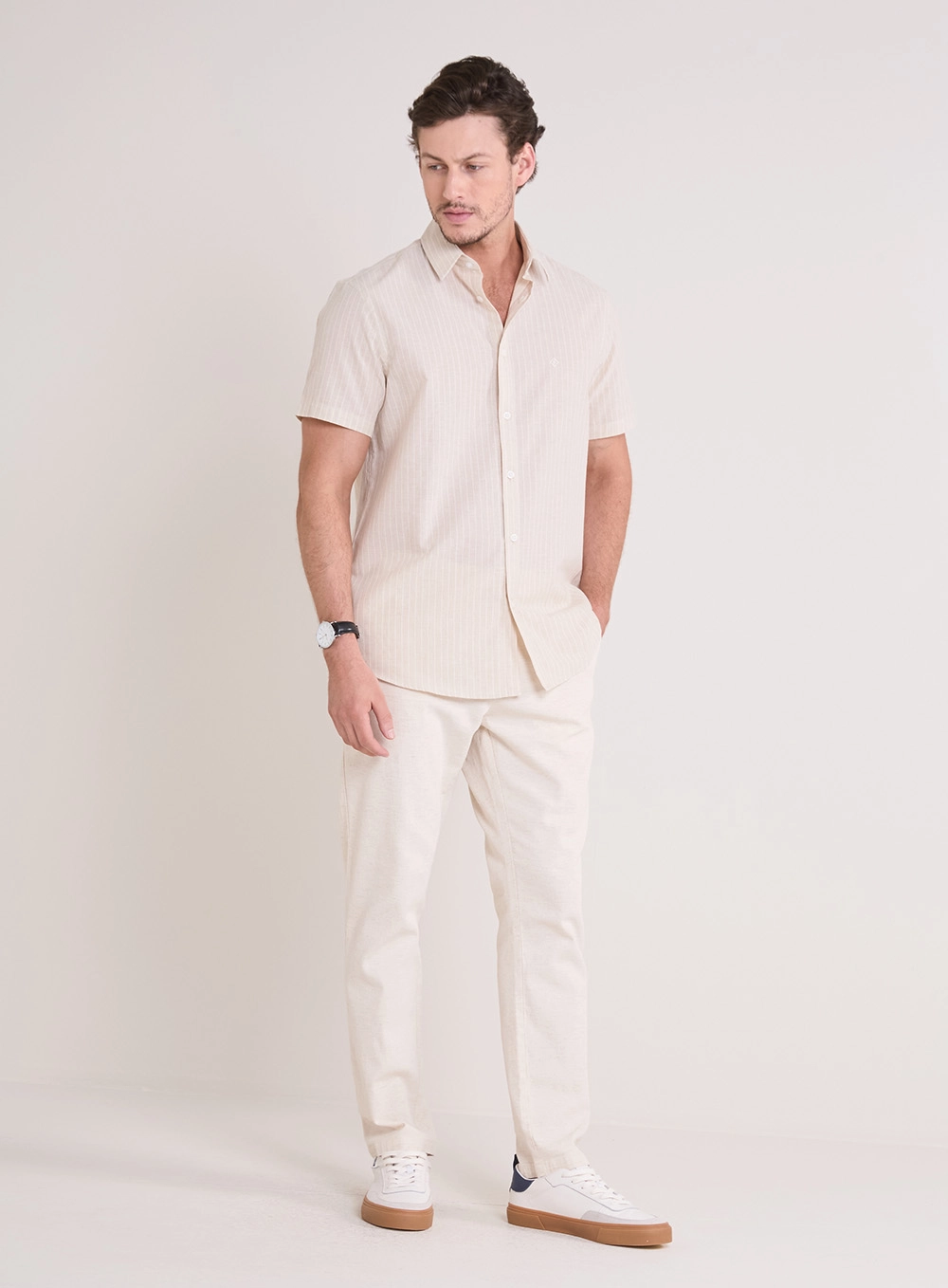 Calça Masculina Alfaiataria Reta - Johann Off 1