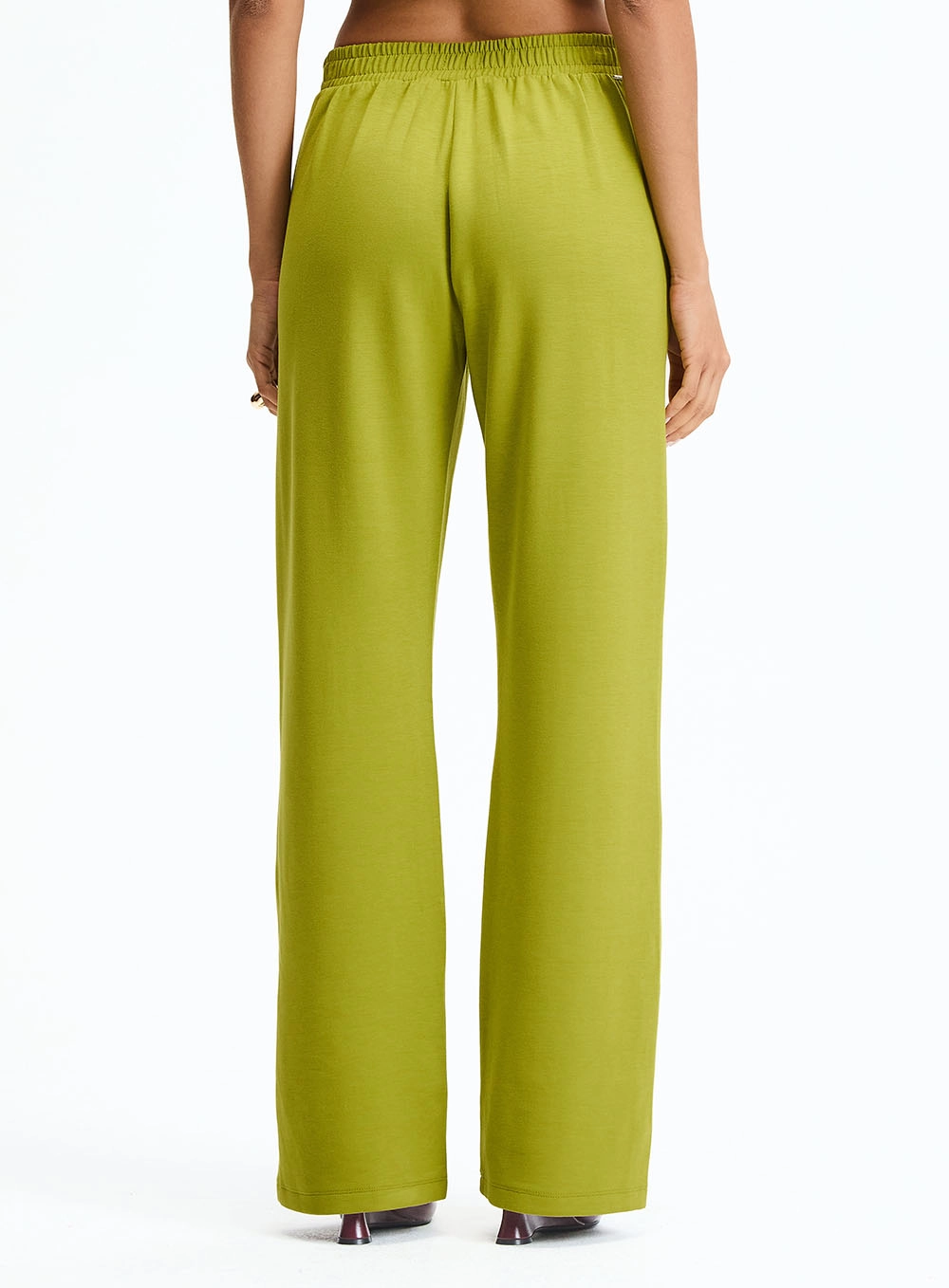 Calça Feminina Reta Com Nervuras Verde 4