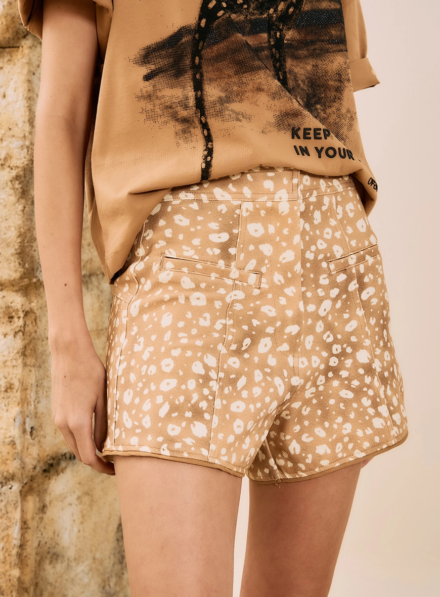 Short Alfaiataria Animal Print Estampados 2